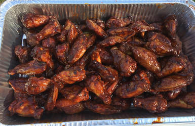 Our BBQ Wings, Crisp but Juicy on the inside.