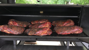 A large Beef Brisket order on our Smoker